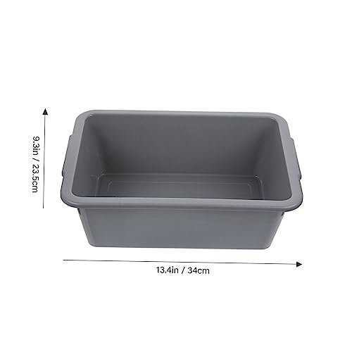 HOOTNEE Plastic Rectangular Tub Storage Bins Bus Basin Collapsable Dish Washing Tub Foot Soak Tub Commercial Tote Tub for Home Utility Tote Plastic Storage Bin Commercial Tote Tubs Grey