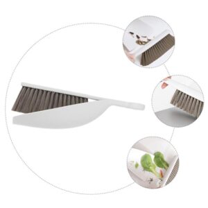 SOESFOUFU 1 Set Small Broom Pet Dustpan Keyboard Cleaner Brush Table Dustpan Brush Desktop Mini Dustpan Sofa Cleaner Mini Dustpan and Brush Sofa Broom Small Dustpan Small Brush Pp White