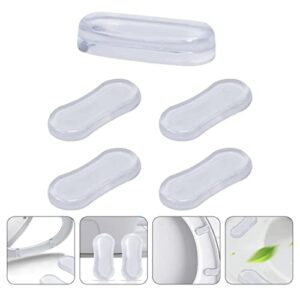 TOVINANNA 1set Toilet Anti-Collision Pad Toilet Bidet Bumper Self-Adhesive Toilet Gaskets Toilet Seat Bumper Sanitary Toilet Bumpers Home Toilet Cover Gaskets Clear Bumpers Kit 5pcs