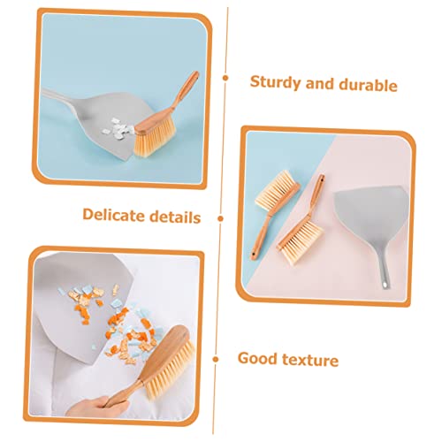 1 Set Desktop Cleaning Kit Cleaning Brush Car Cleaning Kit Keyboard Mini Broom Car Small Brush Mini Dustpan Sofa Bed Car Table Dustpan Desktop Dust Pan Small Dustpan Brush Grey ORFOFE