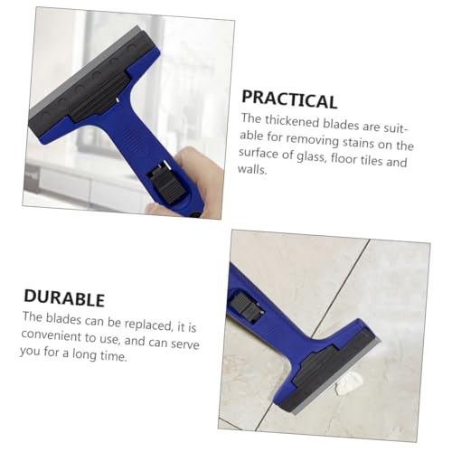 CONGARTENO 3pcs Cleaning Scraper Blade Car Scrapper Razors Blades Car Window Squeegee Tile Stickers Tile Scraper Blade Floor Cleaning Tools Portable Wall Scrapers Car Scraper Pp Plastic Blue