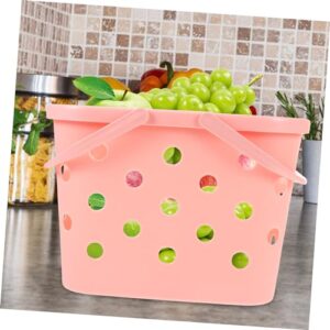 FONDOTIN 2pcs Laundry Basket for Bathroom Underwear Storage Organizer Bathroom Organizer Basket Storage Bags Vegetable Basket Portable Cube Storage Basket Sundries Basket Yellow