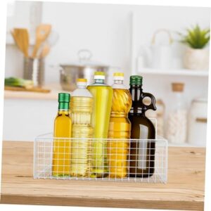 CONGARTENO Bathroom Storage Shelf Kitchen Organizer Self-Adhesive Storage Rack Storage Shelves Wall Mount Rack Iron Storage Rack White