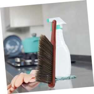 SOESFOUFU Long Handle Bed Brush Cleaning Brush Brushes Broom Furniture Brush Clothes Brush Wood Brush Bench Brush Upholstery Brush Hand Brush Car Brush Sofa Dust Brush The Pet Brown