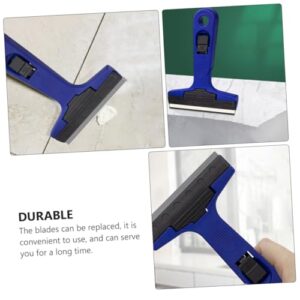 CONGARTENO 3pcs Cleaning Scraper Blade Car Scrapper Razors Blades Car Window Squeegee Tile Stickers Tile Scraper Blade Floor Cleaning Tools Portable Wall Scrapers Car Scraper Pp Plastic Blue