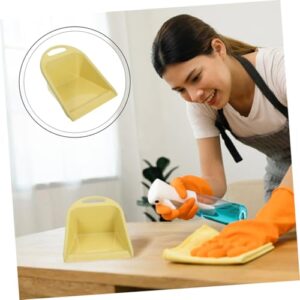 MERRYHAPY 2pcs Handheld Garbage Shovel Short Handle Dustpan Upright Dustpan Pet Dustpan Broom Brush Dustpan Hand Dustpan Clip-on Dustpan Industrial Dust Pan Small Dustpan Brooms Pp Yellow