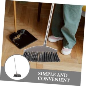 MERRYHAPY 2pcs Stainless Steel Broom Angle Broom Indoor Outdoor Broom Deck Scrub Brush Garbage Sweeping Broom Household Broom Outdoor Brooms Soft Broom Floor Sweeping Broom Dark Grey Plastic