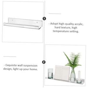 CORHAD Acrylic Wall-Mounted Storage Decor Storage Shelf Modern Wall Plant Shelf Display Rack for Living Room Locker Shelves Office Shelf Display Rack for Office