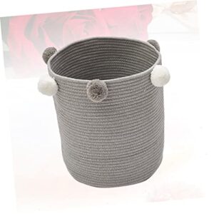 Levemolo Laundry Bucket Shelf Storage Basket Cotton Laundry Bin Extra Large Cotton Rope Basket Blanket Basket Container Large Laundry Bag Washing Basket Woven Cotton Basket Light Grey