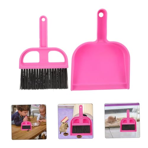 MERRYHAPY 1 Set Pet Cleaning Tool Cat Scrub Brushes for Cleaning Dryer Dog Wipes Pet Nest Broom Spray Cleaning Broom Counter Duster Broom Handle Outdoor Mini Broom Hideout Block Plastic Rosy