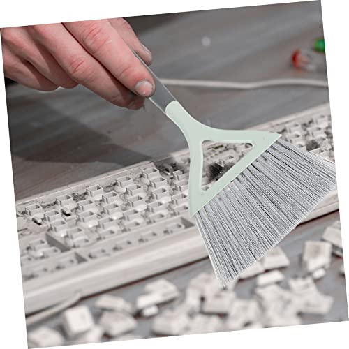 FOYTOKI 1 Set Broom Dustpan Desktop Cleaning Supplies Kitchen Desktop Dustpan Cage Cleaner Desktop Cleaning Broom Mini Broom Keyboard Mini Dustpan Mini Garbage Container Plastic Green