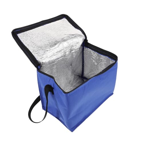 FUNOMOCYA Insulation Thermal Insulation Drink Thermal Insulation Tote Insulated Cooler Cooler for Catering Shopping Insulated Take Out Blue Aluminum