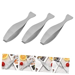 SOESFOUFU 3pcs Hair Removal Clip Pin Bone Removal Gadgets for Home Multi-function Chicken Hair Remover Removers Tweezers Kitchen Fish Deboning Tweezers Fish Tweezers Stainless Steel Silver