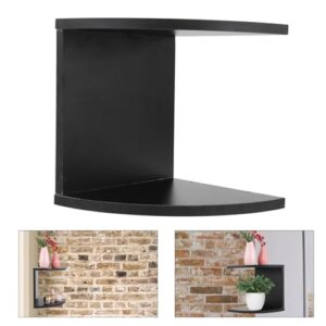 lifkich 1pc corner shelf wall hanging shelf wall-mounted corner organizer wall display shelves wall floating shelves shelf for corner decorative hanging display rack black