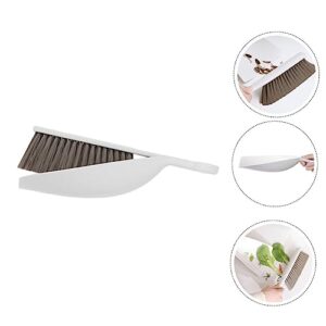 SOESFOUFU 1 Set Small Broom Pet Dustpan Keyboard Cleaner Brush Table Dustpan Brush Desktop Mini Dustpan Sofa Cleaner Mini Dustpan and Brush Sofa Broom Small Dustpan Small Brush Pp White