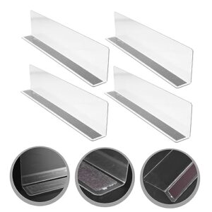 WHAMVOX 4pcs Shelf Divider Closet Shelf Separators Store Goods Separators Shelves Organizer Adjustable Shelves Book Dividers for Shelves Clear Shelf Clear Shelves L-Shaped Side Divider PVC