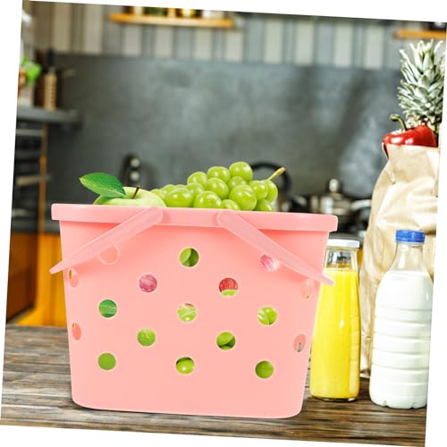 FONDOTIN 2pcs Laundry Basket for Bathroom Underwear Storage Organizer Bathroom Organizer Basket Storage Bags Vegetable Basket Portable Cube Storage Basket Sundries Basket Yellow