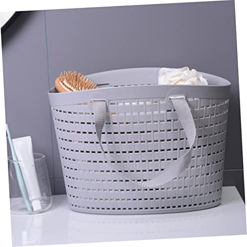 2pcs Plastic Laundry Basket The Tote Bag Basket for Blankets Hanger for Storage All Toiletry Bucket Cleaning Basket Hollow-out Basket Sundries Storage Bin Bedroom Storage Basket HOMOCONO