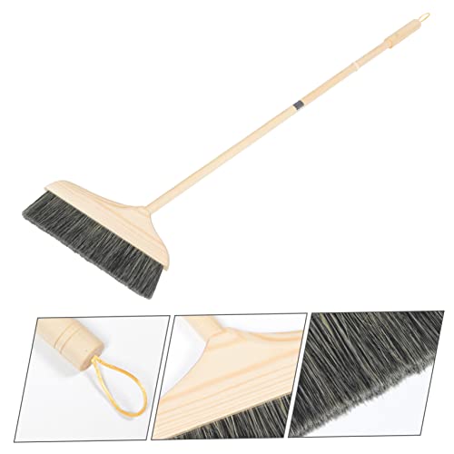 BCOATH Wooden Long Handle Broom Indoor Sweeping Broom Courtyard Broom Garbage Sweeping Broom Soft Broom Lawn Concrete Broom Outdoor Indoor Broom Dust Brooms Carpet Broom Rv Bristle Hair