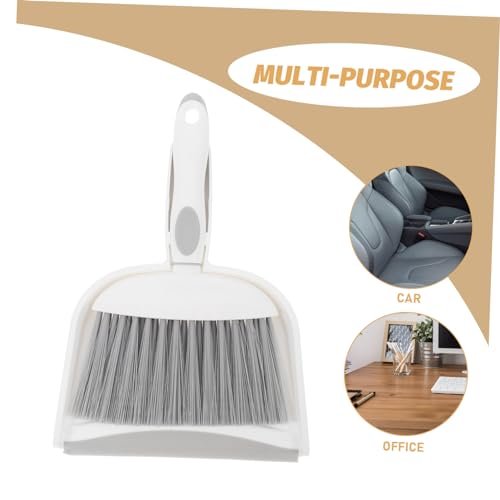 Zerodeko 1 Set Mini Broom Dustpan Car Broom Table Whisk Broom Desktop Broom Car Detail Brush Computer Keyboard Broom Small Broom Brush Cleaning Brushes for Household Use Detailing Brush Pp