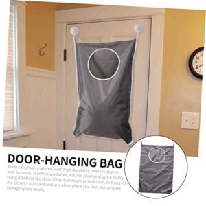 HOOTNEE 1pc Storage Bag Hanging Hamper Door-hanging Bag Multifunctional Bag Door Hanging Laundry Bag Back of Door Laundry Bag Oxford Pouch Hanging Laundry Basket Oxford Fabric Dark Grey