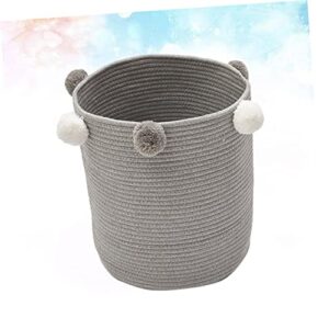 Levemolo Laundry Bucket Shelf Storage Basket Cotton Laundry Bin Extra Large Cotton Rope Basket Blanket Basket Container Large Laundry Bag Washing Basket Woven Cotton Basket Light Grey