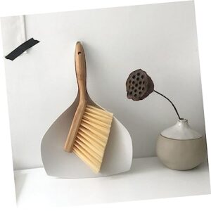 COLLBATH 1 Set Desktop Broom Cleaning Tool Sweeper Broom Compact Broom Desktop Dustpan Ceiling Fan Duster Housekeeping Tool Tabletop Brush Cleaning Brush Mini Cleaning Broom Wooden