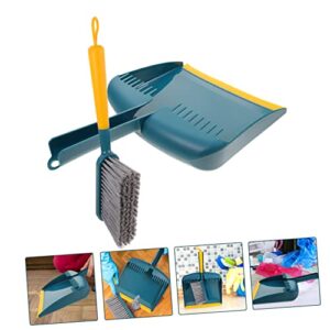 COOLHIYA 1 Set Kitchen Broom Small Broom and Dustpan Car Broom and Dustpan Soft Bristle Broom Hand Broom Cleaning Broom Small Pans Broom Dustpan Soft Bristle Cleaning Brush Mini Pp Green