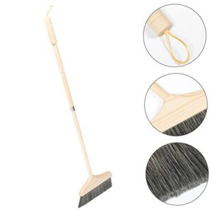 BCOATH Wooden Long Handle Broom Indoor Sweeping Broom Courtyard Broom Garbage Sweeping Broom Soft Broom Lawn Concrete Broom Outdoor Indoor Broom Dust Brooms Carpet Broom Rv Bristle Hair