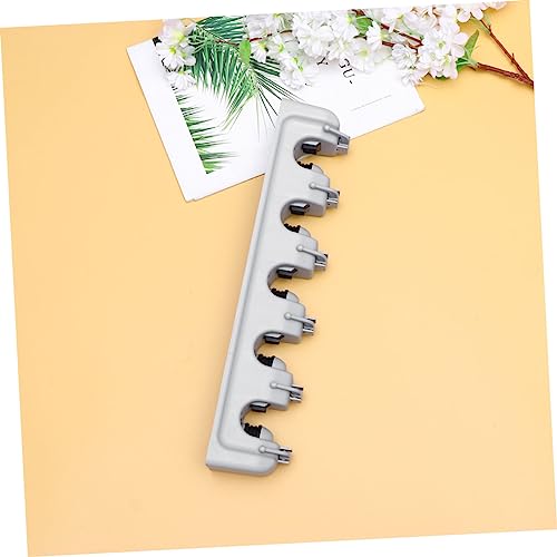 GLSTOY Mop Rack Mop Storage Shelf Broom Hanger Wall Mount Broom Holder Cleaning Tools Organizer Toilet Brush Holder Cleaning Tool Hooks Mop Organizer Clip Broom Storage Hanger Hooks Grey