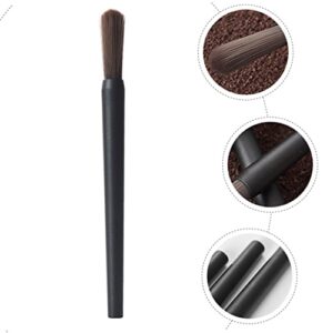 Zerodeko 2pcs Coffee Powder Brush Espresso Coffee Machine Espresso Grinder Coffee Ground Espresso Roast Ground Coffee Household Cleaning Coffee Grinder Clean Brushes Tea Scoop Black Plastic