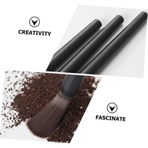 Zerodeko 2pcs Coffee Powder Brush Espresso Coffee Machine Espresso Grinder Coffee Ground Espresso Roast Ground Coffee Household Cleaning Coffee Grinder Clean Brushes Tea Scoop Black Plastic