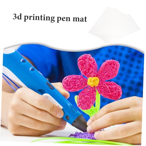 NUOBESTY 10pcs Printing Pen Copy Board Basic Template Painting Mat Drawing Tool 3D Drawing Paper Templates Drawing Board 3D Printing Pen Mat PVC White