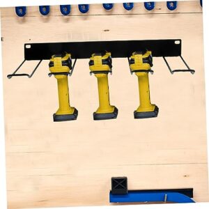 BUGUUYO Black Tool Room Supplies Carbon Steel Drill Rack Hand Tool Holder Electric Drill Storage Rack