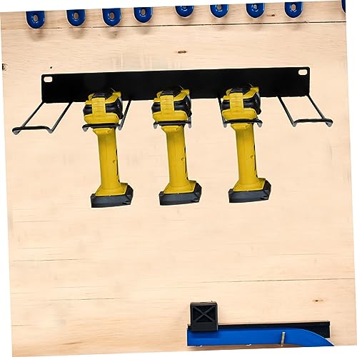 BUGUUYO Black Tool Room Supplies Carbon Steel Drill Rack Hand Tool Holder Electric Drill Storage Rack