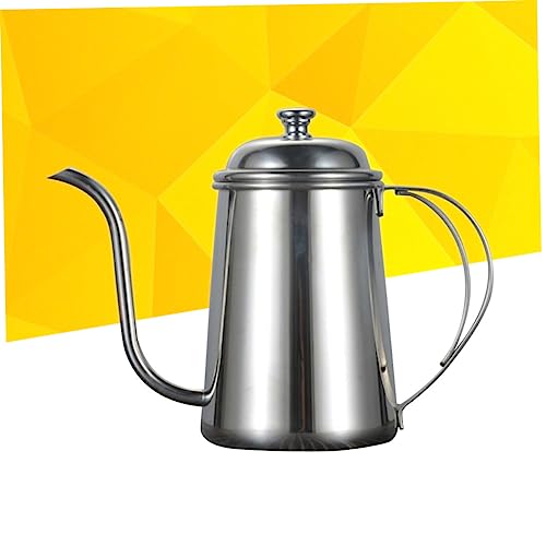 COLLBATH 1pcs Stainless Steel Water Jar Gooseneck Kettle Long Mouth Teapot Drip Kettle Espresso Kettle Espresso Coffee Maker Long Mouth Water Jar Narrow Spout Coffee Pot Water Jugs Machines