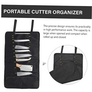 IMIKEYA Knife Bag Chef Tools Protector Portable Pouch Knives Accessory Pouch Holders Para Guardar Travel Chef Knife Case Carrier Cases for Collections Knives Pouch Pen Black Oxford Cloth