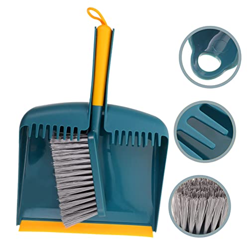 COOLHIYA 1 Set Kitchen Broom Small Broom and Dustpan Car Broom and Dustpan Soft Bristle Broom Hand Broom Cleaning Broom Small Pans Broom Dustpan Soft Bristle Cleaning Brush Mini Pp Green