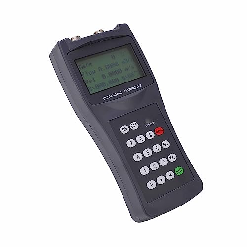 TDS-100H Handheld Digital Ultrasonic Meter Tester Flowmeter, Built in Data Logger, RS-232 Compatible with Fuji, 4×8 Chinese or 4×16 English Display, Sensor Cable Power