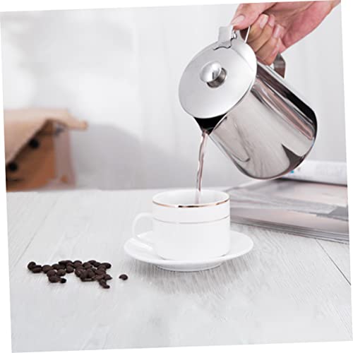 COLLBATH Cold Water Jug Stainless Cup Cup Milk Frothing Pitcher Coffee Frother Coffe Cups Espresso Machine Coffee Machine with Milk Frother Tea Pitcher with Lid Frother Cup Milk Jug