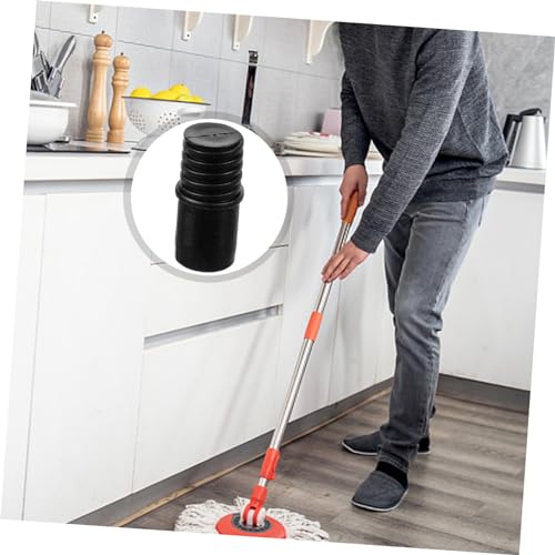 HOMOCONO Handle Tips for Poles Adapter Brooms Broom Handle Threaded Tip Threaded Tip Replacement Push Broom Handle Household Cleaning Tools Tips for Handle Connector Plastic Black