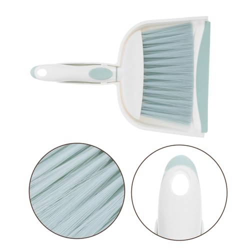 ABOOFAN Set Mini Broom Dustpan Mini Cleaning Broom Tabletop Broom Keyboard Broom Brush Hand Broom Small Table Broom Small Broom and Dustpan Brooms Table Broom Sweep Brush Plastic Green