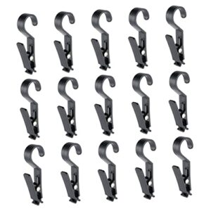 hootnee 15pcs clip heavy duty clothes pin laundry drip dry hooks boot hangers for closet clothing pins heavy duty s hooks boot hanger hooks towel hook multipurpose clothes pegs black abs