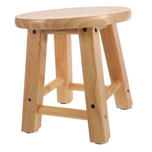 Parliky Solid Wood Bench Stool Wood Small Wood Stools Wood Stool for Bathroom Plant Table Indoor Short Step Stool Stools for Sitting Bench Mini Step Stool Low Stool Wooden