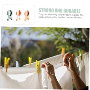 SOESFOUFU 9pcs Sun Lounger Towel Clip Clothing Clips Outdoor Towel Holder Laundry Hanging Clips Beach Chair Towel Holder Clothes Line Clip Giant Beach Towel Beach Towel Clips for Cruise Pp