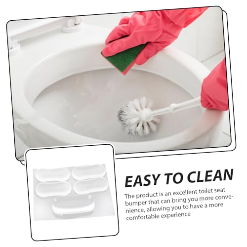 COOLHIYA 20pcs Toilet Seat Cushion Toilet Covers Toilet Gaskets Cabinet Bumpers Clear Cabinet Door Stoppers Toilet Seat Bumper Toilet Seat Bidet Replacement Kit Toilet Bumper