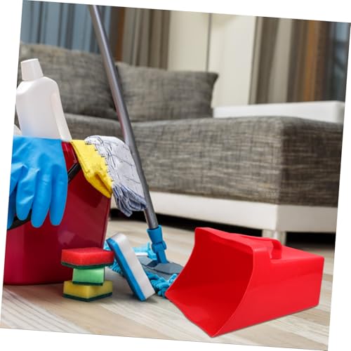 Anneome Garbage Cleaning Dustpan Garden Dustpans Industrial Dustpan Upright Pans Trash Cleaning Shovels Indoor Dustpans Kitchen Dustpans Small Dust Pan Lobby Dustpan Red Plastic