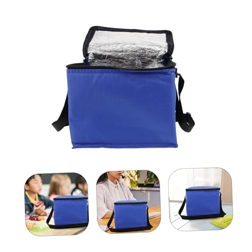 FUNOMOCYA Insulation Thermal Insulation Drink Thermal Insulation Tote Insulated Cooler Cooler for Catering Shopping Insulated Take Out Blue Aluminum