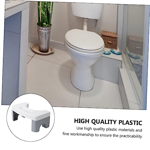 Cabilock 1pc Toilet Stool Footstool Squat Stable Toilet Stool Adults Toilet Stool Foot Rest Stools Bathroom Potty Stool Bathroom Footstool Toilet Step Stool Bathroom Chair White Pp