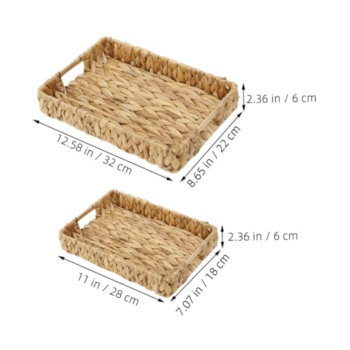 BUTIFULSIC 1 Set Woven Baskets Decorative Storage Basket Khaki Baskets for Organizing Straw Organizer Baskets